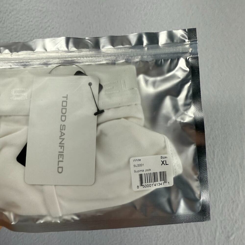 Todd Sanfield Jock Strap Men's XL White Supima Cotton Underwear Solid NEW - Picture 3 of 5